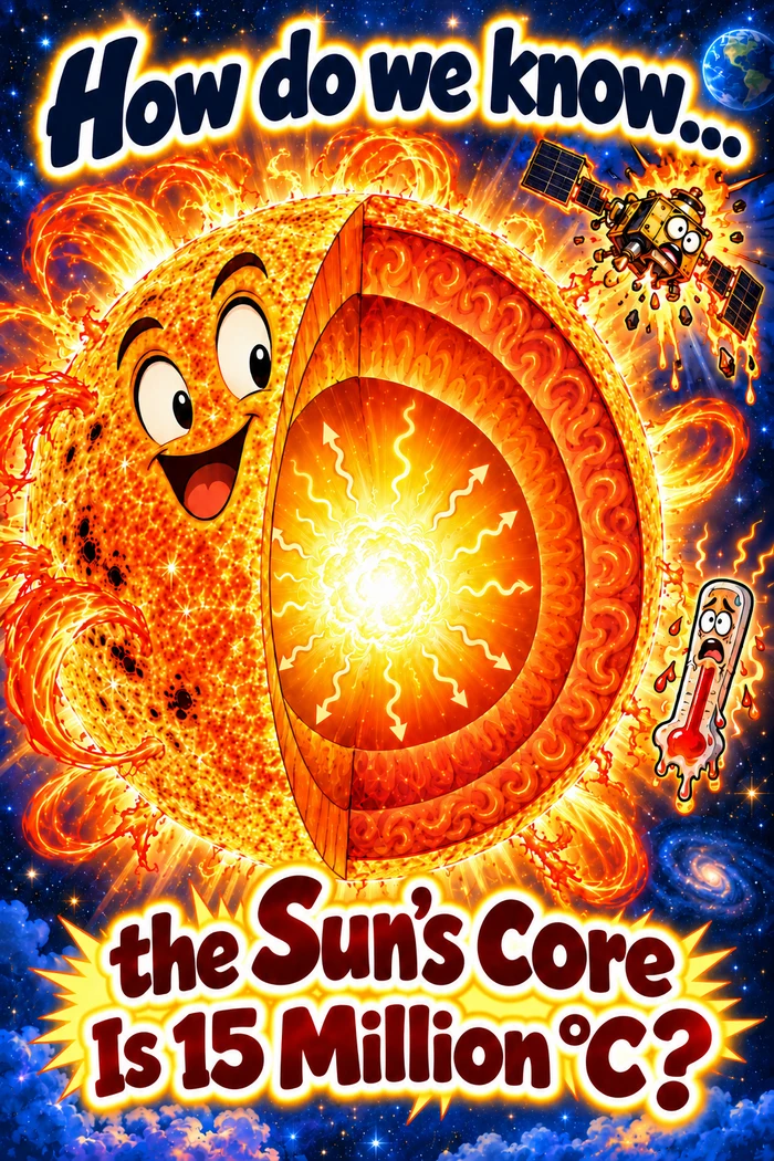 English cover of the comic about the Sun’s core temperature.